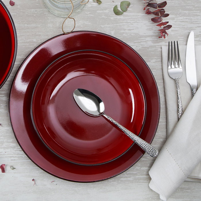 Avet Plato Hondo 20.5 cm - 6 unidades - Colección Reactive Red - Diámetro 20.5 cm Altura 4 cm